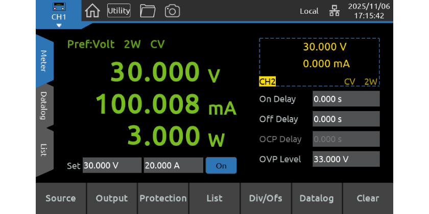 雙通道高精度直流電源