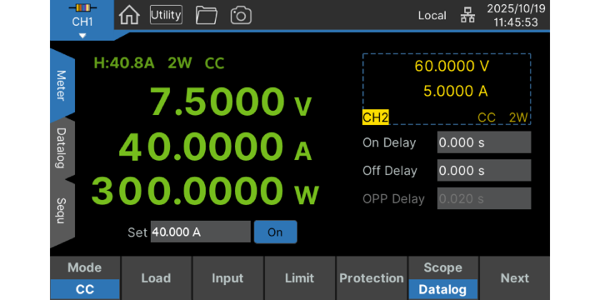 雙通道高精度電子負(fù)載