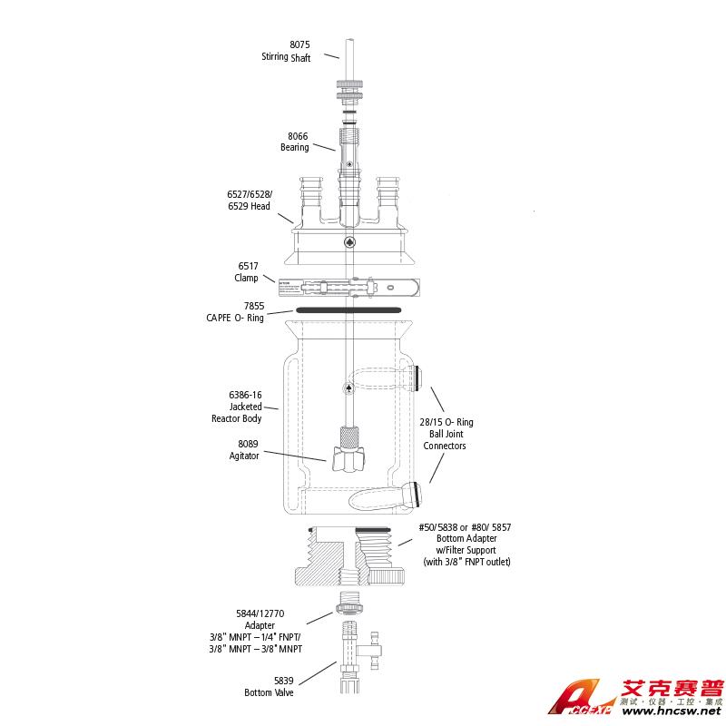 JULABO優(yōu)萊博 150ml 夾套過濾釜，CRS6386-40